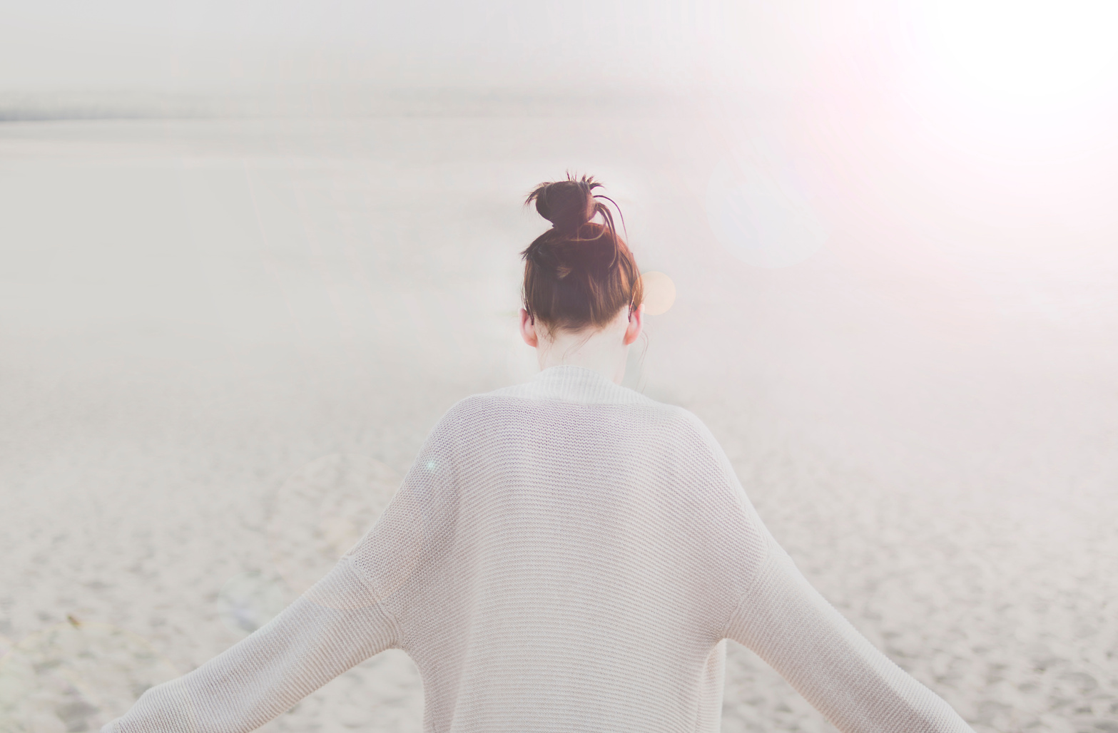 Woman Wearing Knitted Cardigan